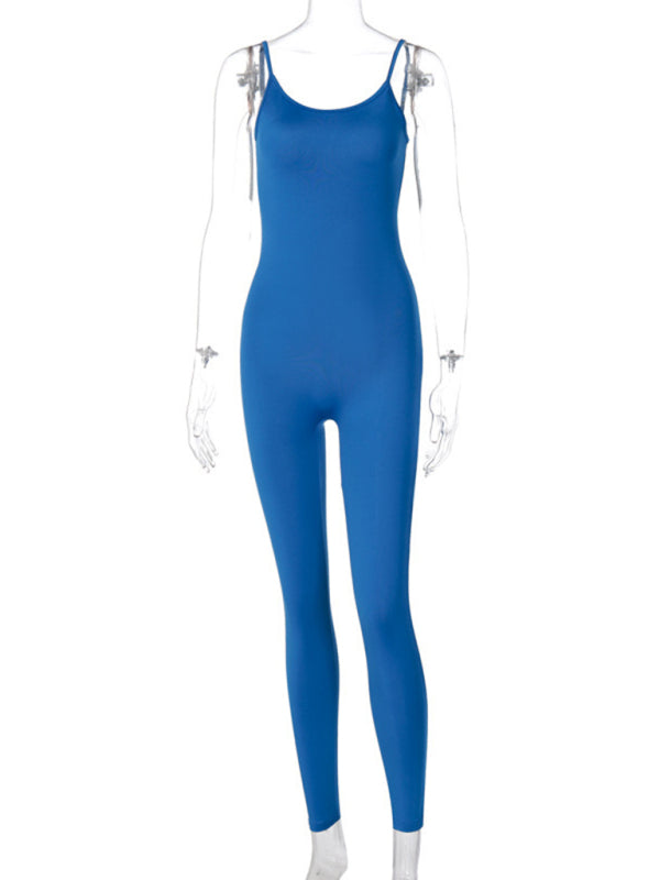 Blue Zone Planet | Solid Color Yoga Sports Jumpsuit BLUE ZONE PLANET