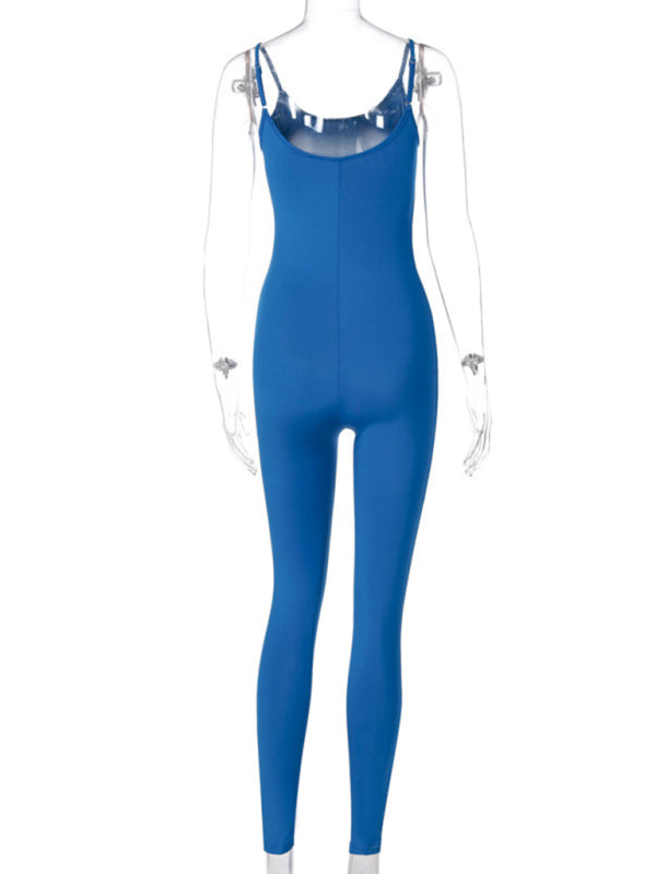 Blue Zone Planet | Solid Color Yoga Sports Jumpsuit BLUE ZONE PLANET