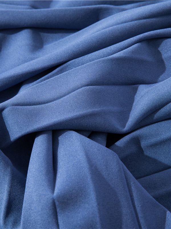 Blue Zone Planet |  Pleated Skirt Mid-length High Belt Versatile A-Line Skirt BLUE ZONE PLANET