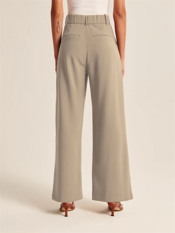 Blue Zone Planet | high waist wide-leg pants with matching belt wide-leg suit pants kakaclo