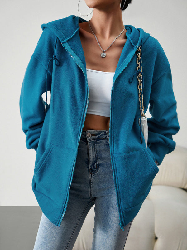 Blue Zone Planet | Loose Sweater Cardigan Hooded Jacket kakaclo