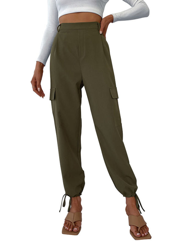 Blue Zone Planet |  women's trousers solid color casual pants kakaclo