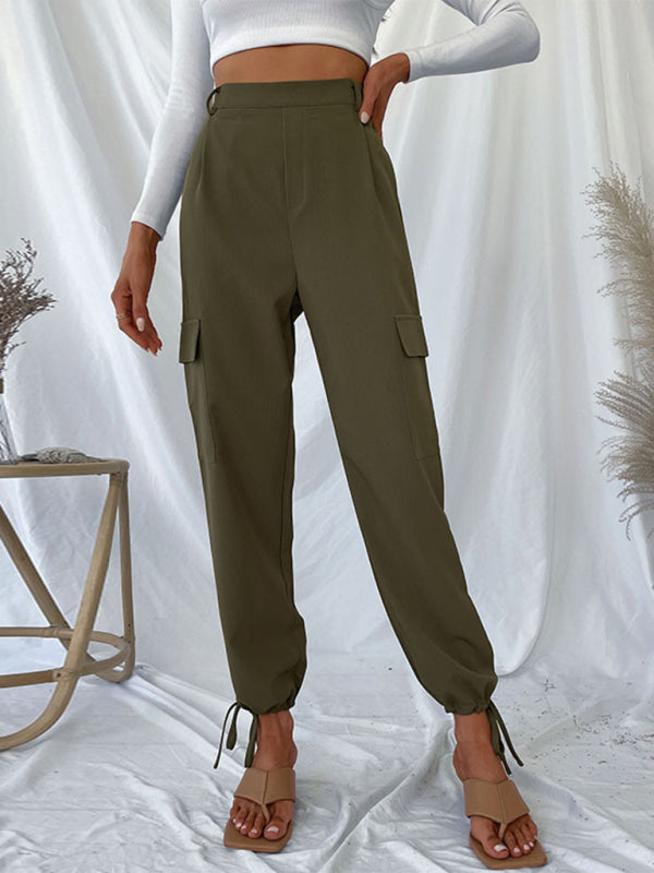 Blue Zone Planet |  women's trousers solid color casual pants kakaclo