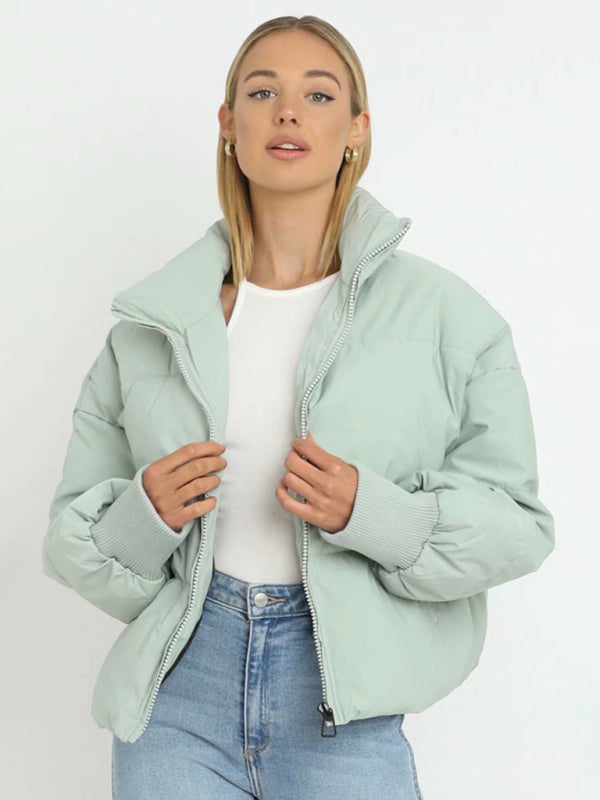Blue Zone Planet |  all-match stand collar bread jacket Puffer Coat BLUE ZONE PLANET