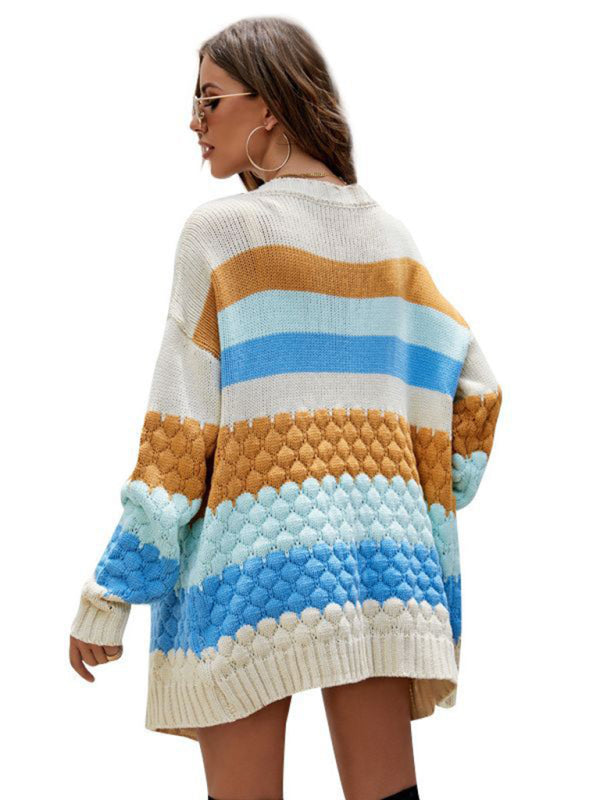 Blue Zone Planet | loose mid-length top autumn and winter outside knitted cardigan BLUE ZONE PLANET