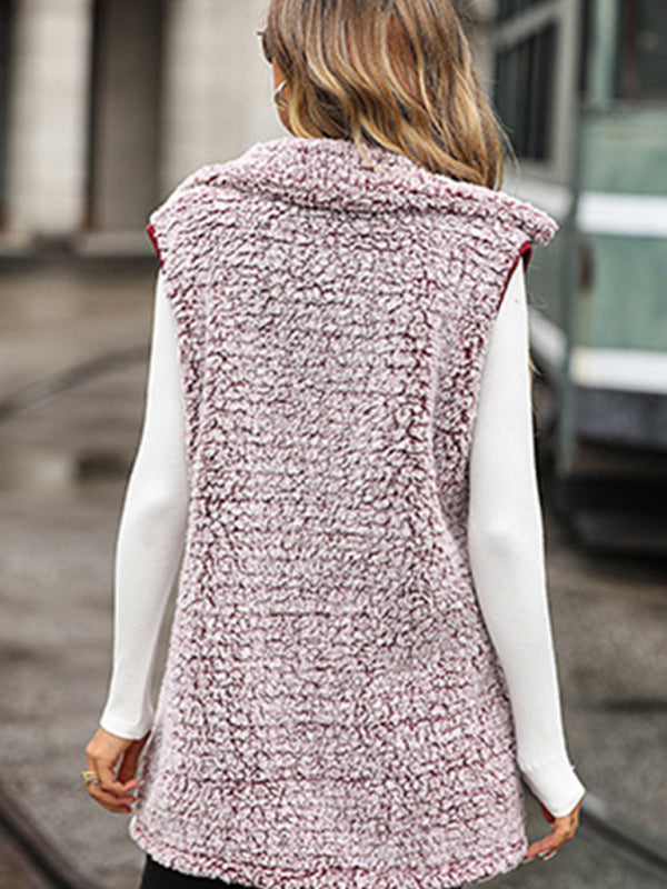 New autumn and winter lapel sleeveless long loose casual cardigan vest-[Adult]-[Female]-2022 Online Blue Zone Planet