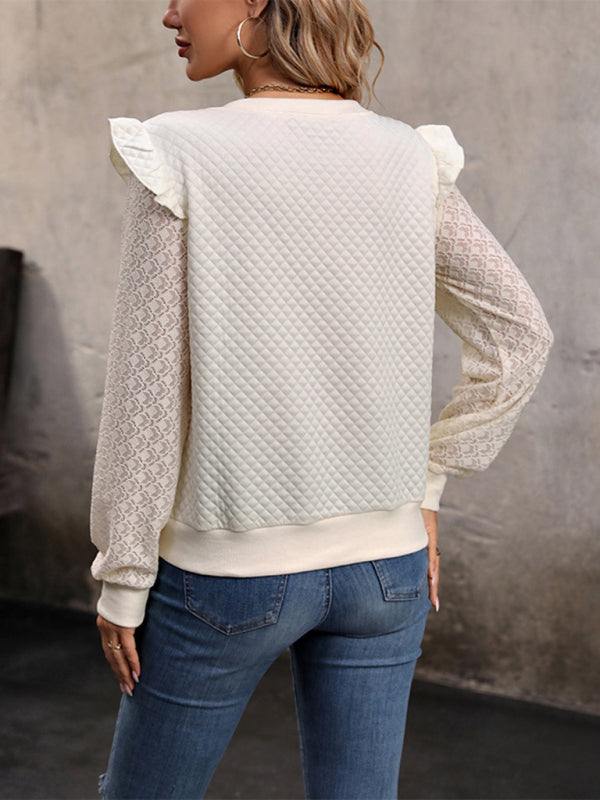 Blue Zone Planet | long sleeve solid color knitted top BLUE ZONE PLANET