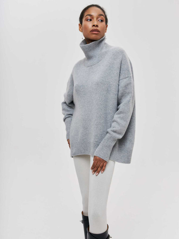 New loose half turtleneck autumn and winter sweater-[Adult]-[Female]-2022 Online Blue Zone Planet