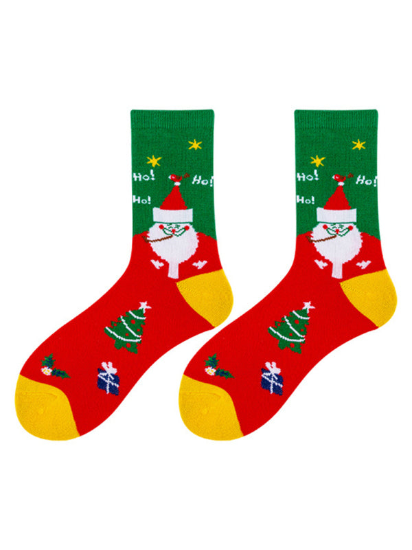autumn and winter Christmas mid-calf socks Christmas socks-[Adult]-[Female]-Pattern3-FREESIZE-2022 Online Blue Zone Planet