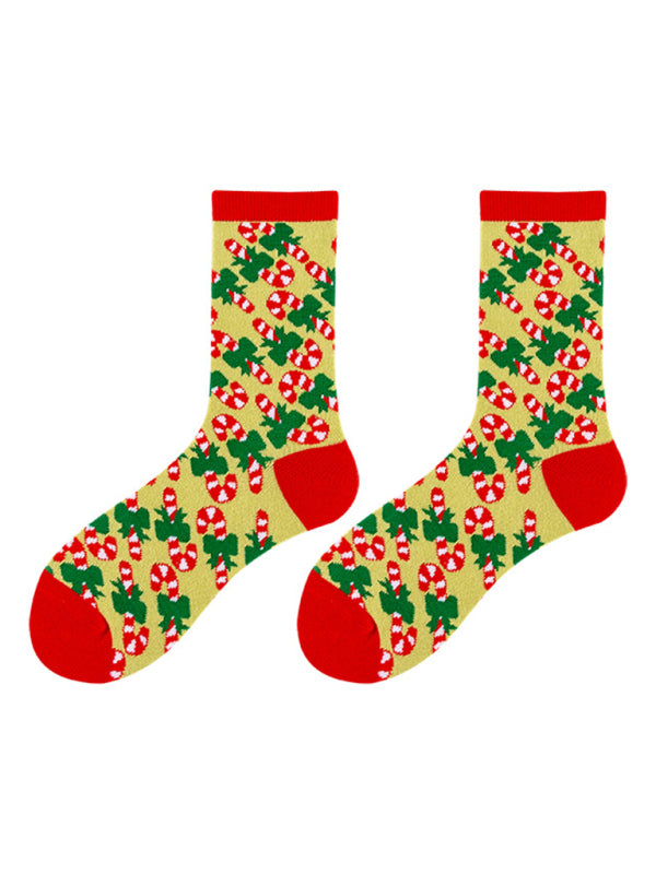 autumn and winter Christmas mid-calf socks Christmas socks-[Adult]-[Female]-Pattern4-FREESIZE-2022 Online Blue Zone Planet
