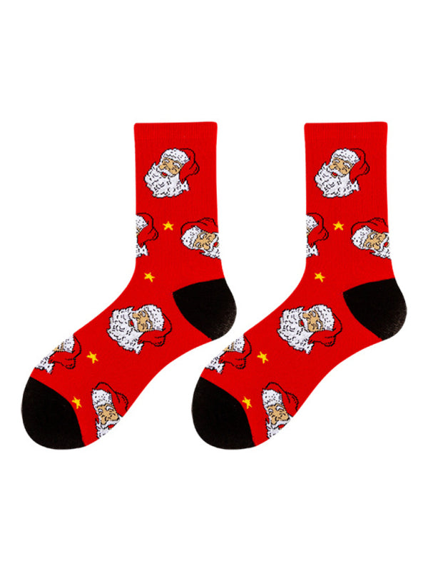 autumn and winter Christmas mid-calf socks Christmas socks-[Adult]-[Female]-Pattern5-FREESIZE-2022 Online Blue Zone Planet