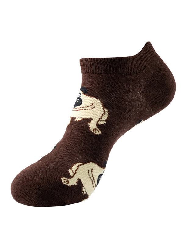 "Fruit Print Fun Ankle Socks"-[Adult]-[Female]-Pattern8-FREESIZE-2022 Online Blue Zone Planet