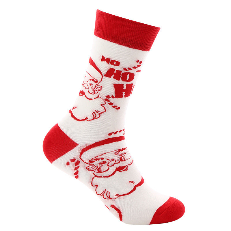 Christmas Mid-calf Santa Claus Socks-SOCKS-[Adult]-[Female]-Pattern5-FREESIZE-2022 Online Blue Zone Planet