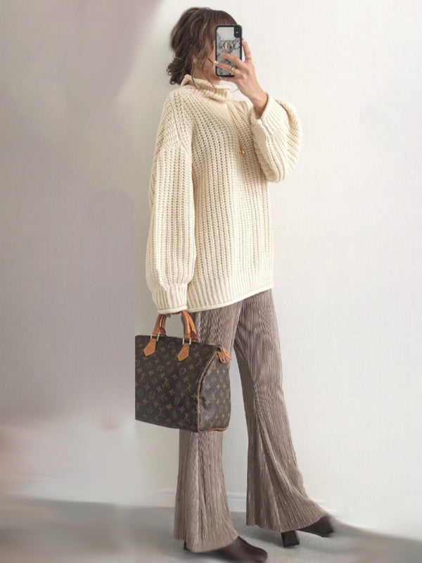 women's casual loose pullover sweater-[Adult]-[Female]-2022 Online Blue Zone Planet