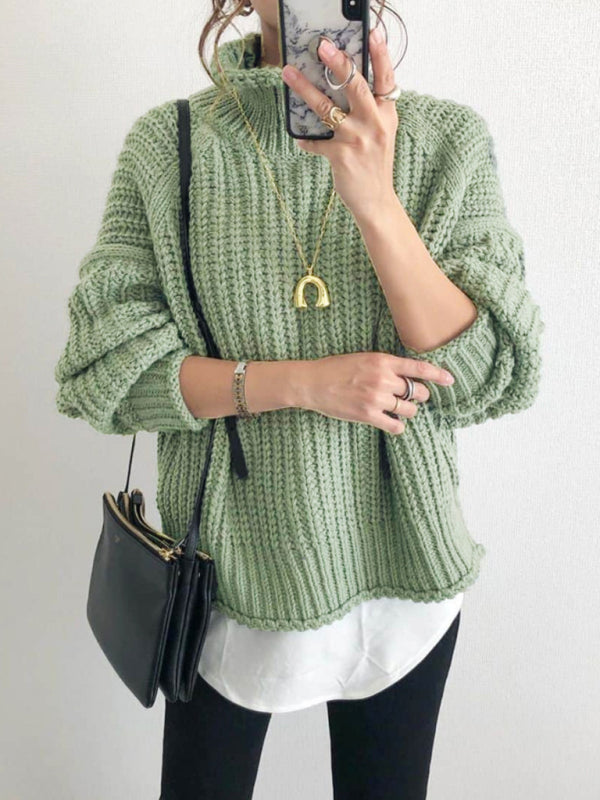 women's casual loose pullover sweater-[Adult]-[Female]-2022 Online Blue Zone Planet