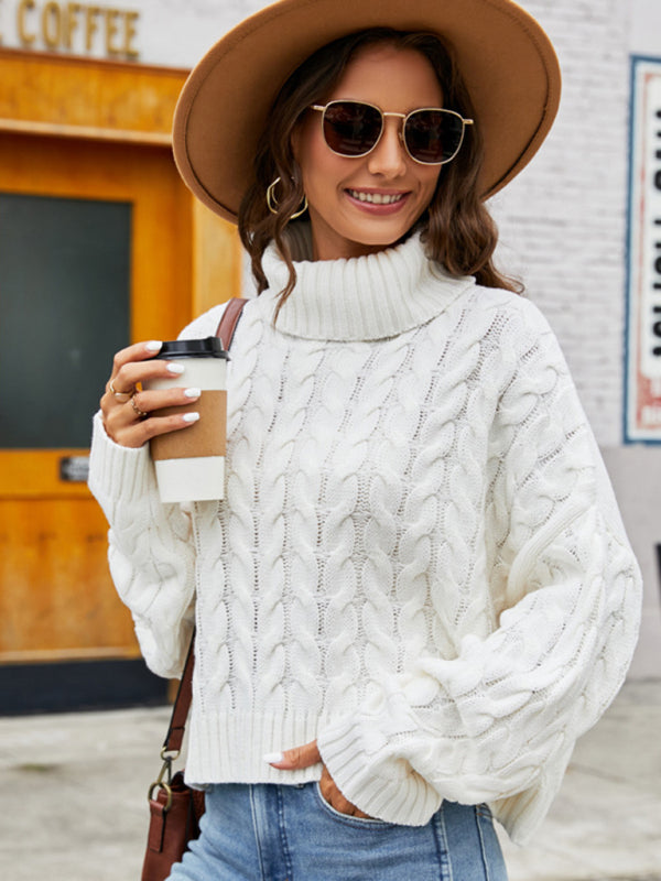 Blue Zone Planet | Ladies rough hemp turtleneck sweater BLUE ZONE PLANET