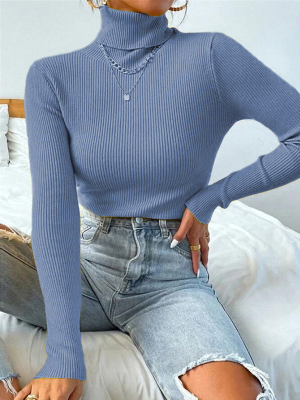 Christmas turtleneck tight knit top BLUE ZONE PLANET