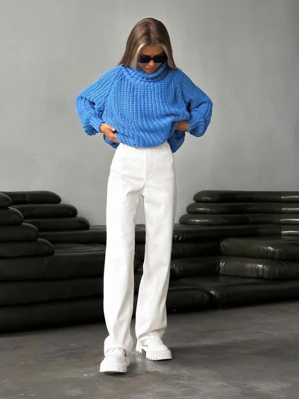New women's loose casual versatile long-sleeved sweater-[Adult]-[Female]-2022 Online Blue Zone Planet