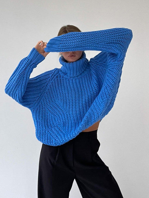 New women's loose casual versatile long-sleeved sweater-[Adult]-[Female]-2022 Online Blue Zone Planet