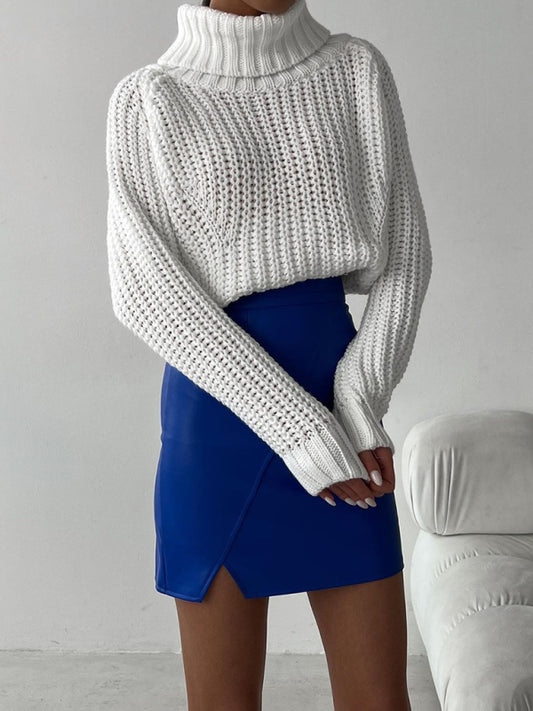 New women's loose casual versatile long-sleeved sweater-[Adult]-[Female]-White-S-2022 Online Blue Zone Planet