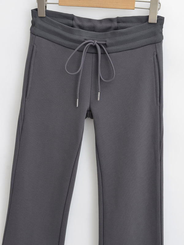 Blue Zone Planet | Low-rise micro-flared drawstring sports trousers BLUE ZONE PLANET