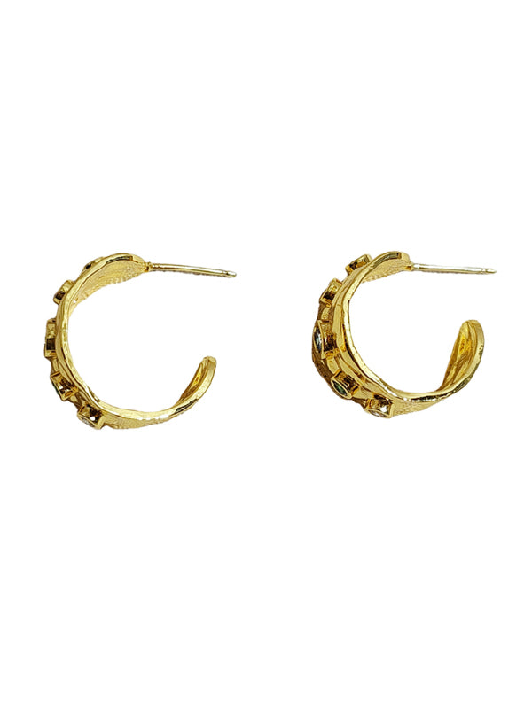 Blue Zone Planet | personalized colorful zircon earrings-Earrings-[Adult]-[Female]-Golden-FREESIZE-2022 Online Blue Zone Planet