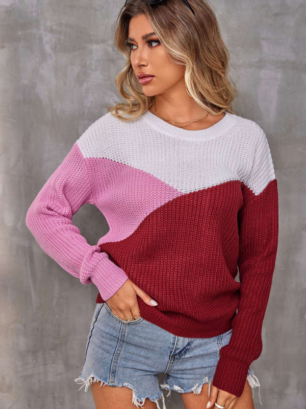 Blue Zone Planet |  Multicolor Round Neck Long Sleeve sweater BLUE ZONE PLANET