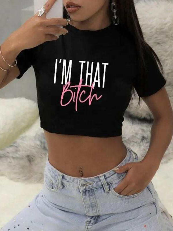 Women Casual Y2K Letter Design Crop Top-[Adult]-[Female]-Pattern2-S-2022 Online Blue Zone Planet