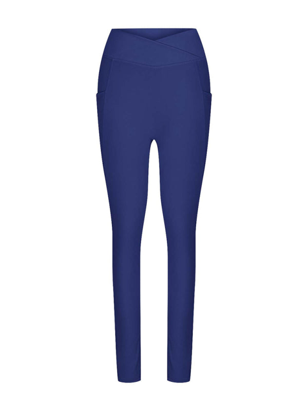 New Women's High Waist Hip Pocket Yoga Pants-[Adult]-[Female]-2022 Online Blue Zone Planet