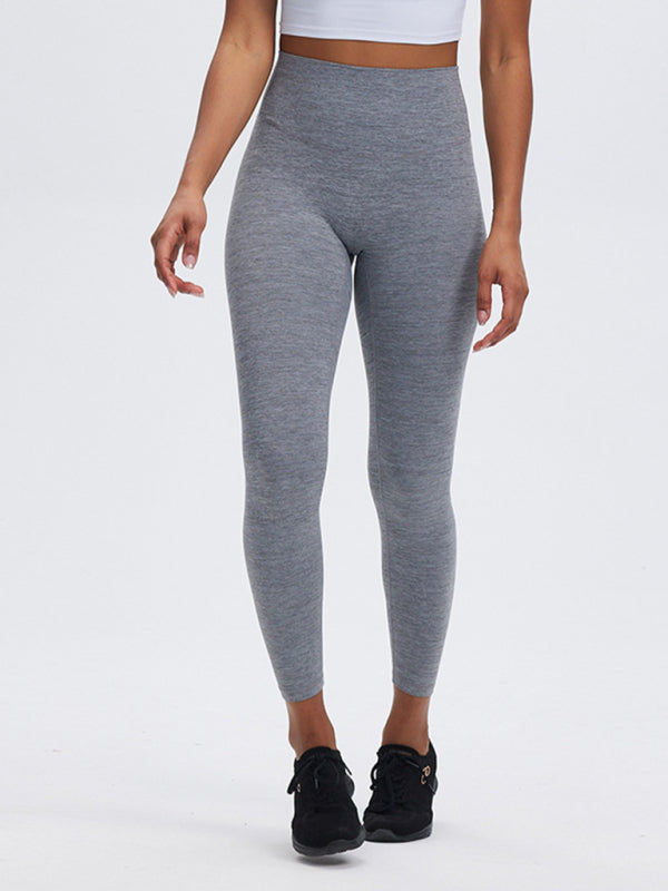 Fashionable sports yoga pants with high waist, tummy control and butt lift, peach butt fitness pants-[Adult]-[Female]-Misty grey-S-2022 Online Blue Zone Planet