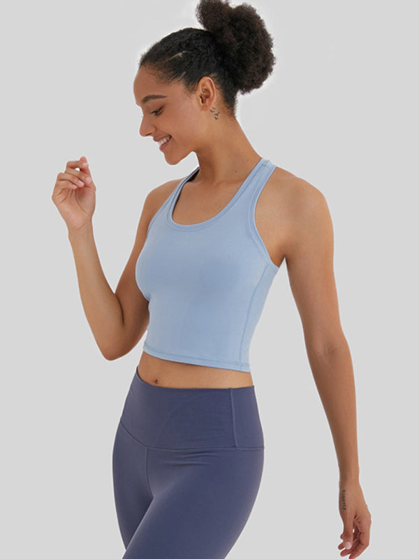 New tight-fitting, high-elastic and beautiful back sports, leisure and versatile yoga vest-[Adult]-[Female]-2022 Online Blue Zone Planet