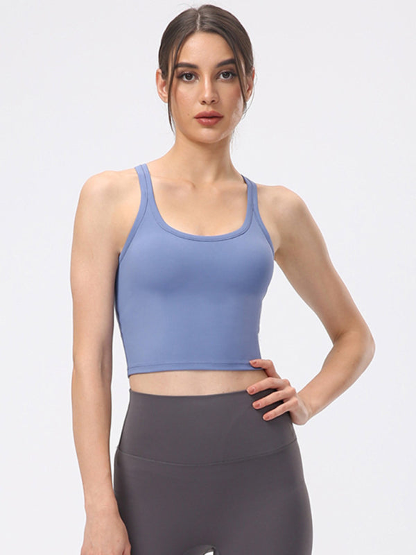 Yoga vest with chest pads antibacterial nude sports bra all-in-one beautiful back bra BLUE ZONE PLANET