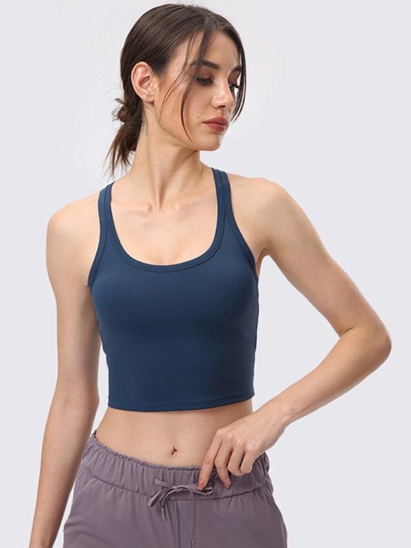 Yoga vest with chest pads antibacterial nude sports bra all-in-one beautiful back bra BLUE ZONE PLANET