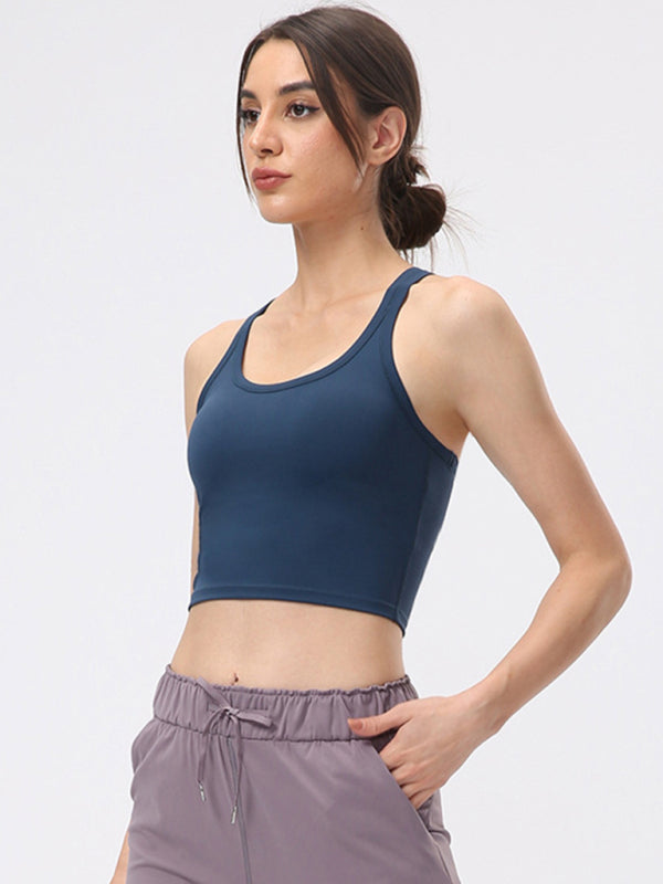 Yoga vest with chest pads antibacterial nude sports bra all-in-one beautiful back bra BLUE ZONE PLANET