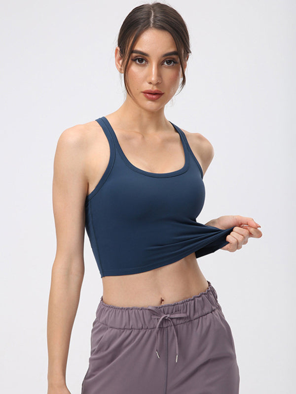 Yoga vest with chest pads antibacterial nude sports bra all-in-one beautiful back bra BLUE ZONE PLANET