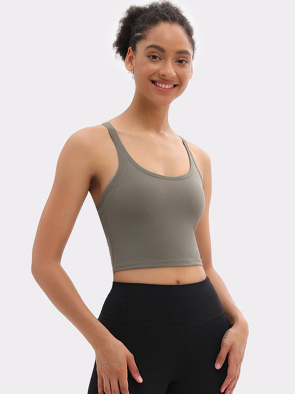 Yoga vest with chest pads antibacterial nude sports bra all-in-one beautiful back bra BLUE ZONE PLANET