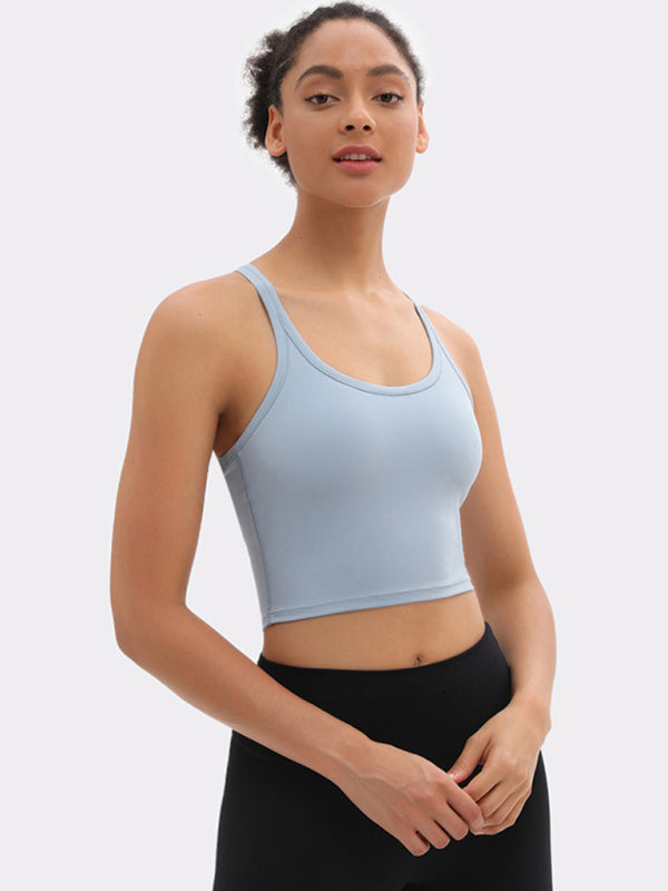 Yoga vest with chest pads antibacterial nude sports bra all-in-one beautiful back bra BLUE ZONE PLANET