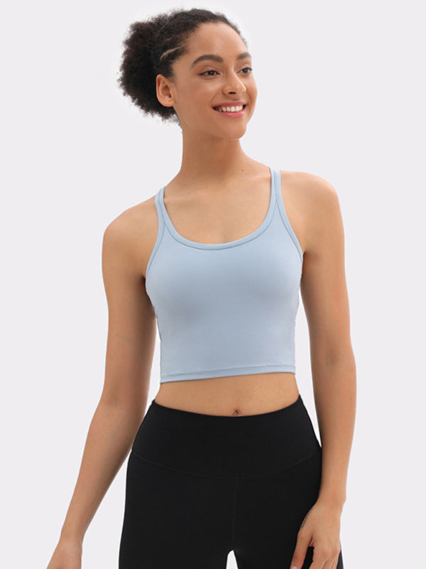 Yoga vest with chest pads antibacterial nude sports bra all-in-one beautiful back bra BLUE ZONE PLANET