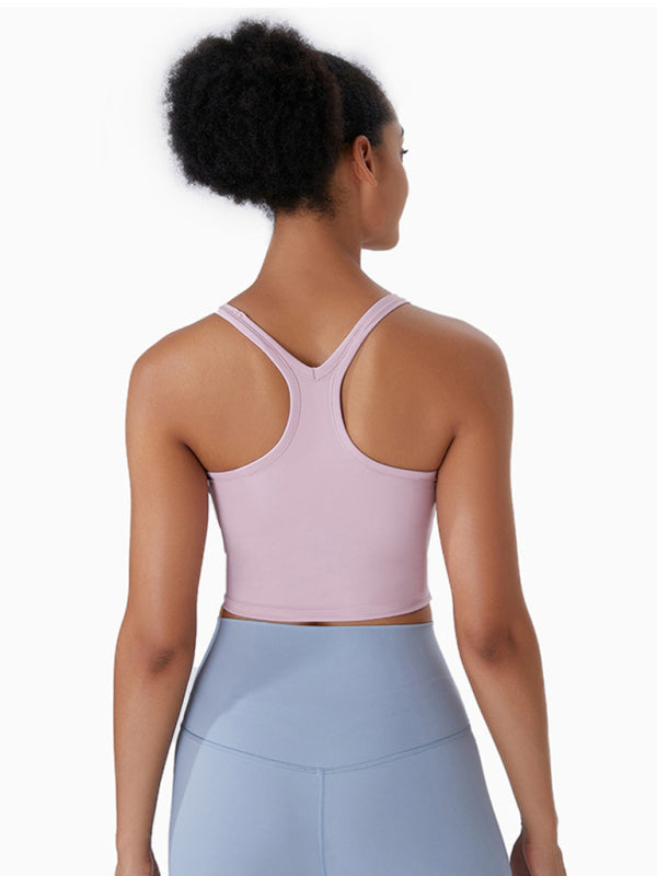 Yoga vest with chest pads antibacterial nude sports bra all-in-one beautiful back bra BLUE ZONE PLANET