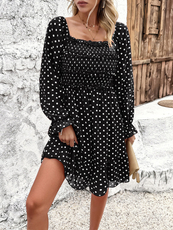 New spring and summer temperament casual polka dot dress-[Adult]-[Female]-2022 Online Blue Zone Planet