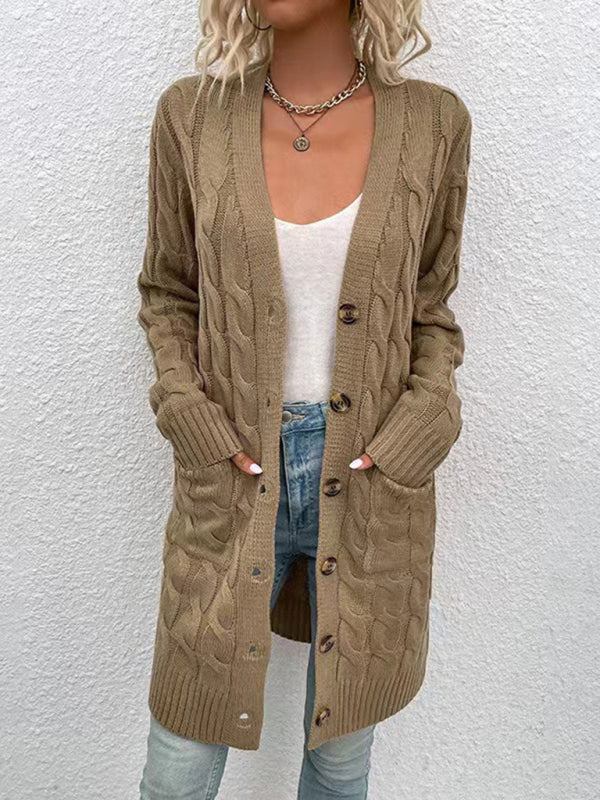 Blue Zone Planet | outerwear able long single-breasted casual cardigan jacket-TOPS / DRESSES-[Adult]-[Female]-Camel-S-2022 Online Blue Zone Planet