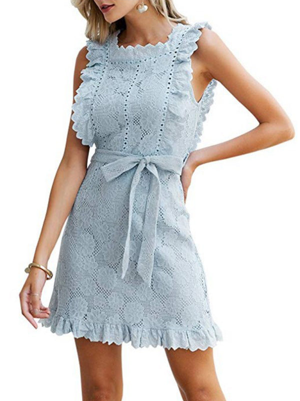 embroidered lace fungus dress BLUE ZONE PLANET