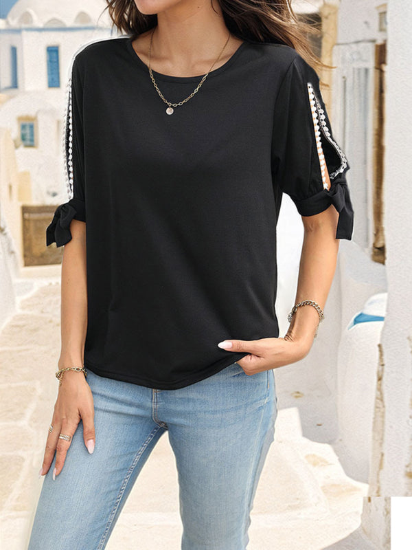 Blue Zone Planet | black top with hollow shoulders BLUE ZONE PLANET