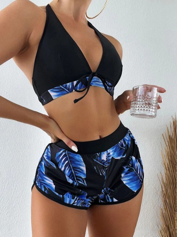 Lucy's multi-color printed bikini three-piece set-TOPS / DRESSES-[Adult]-[Female]-Pattern4-S-2022 Online Blue Zone Planet