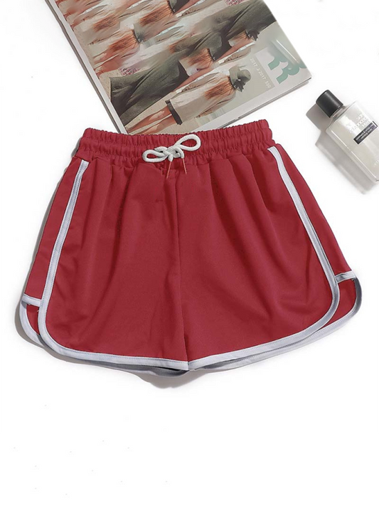 New sports style three-quarter shorts yoga loose hot pants-[Adult]-[Female]-Red-S-2022 Online Blue Zone Planet
