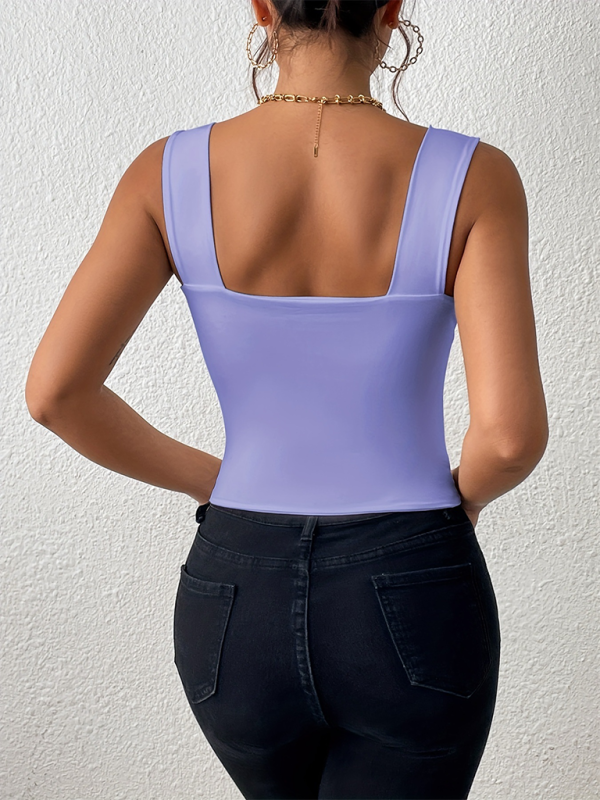 Blue Zone Planet |  camisole wide shoulder strap slim hot girl sleeveless top BLUE ZONE PLANET