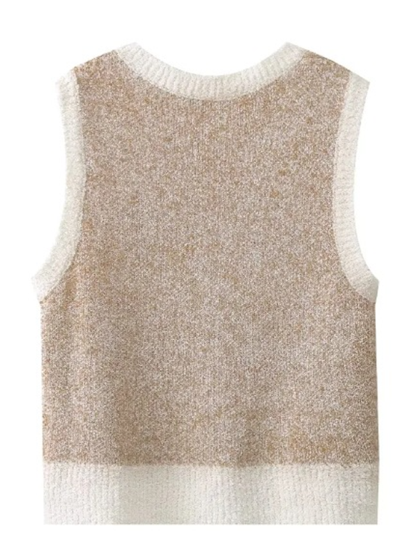 Fashionable and sleeveless knitted embroidered woolen vest-[Adult]-[Female]-2022 Online Blue Zone Planet