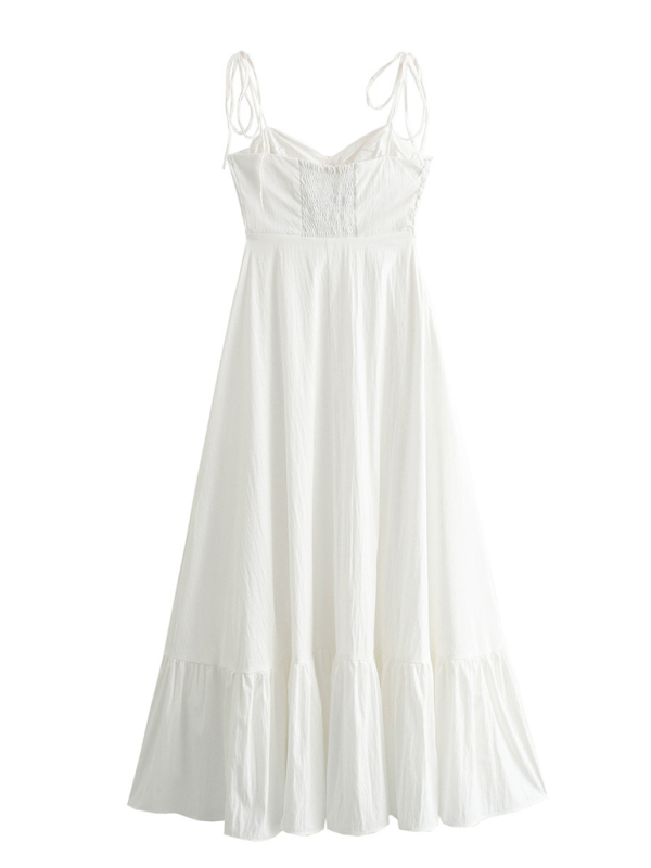 Blue Zone Planet | Emily's Layered Spaghetti Strap White Maxi Dress Blue Zone Planet | Emily's Layered Spaghetti Strap White Maxi Dress