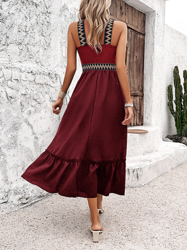 Blue Planet | New elegant halter neck high waist dress - Blue Blue Zone Planet Blue Planet | New elegant halter neck high waist dress - Blue Blue Zone Planet