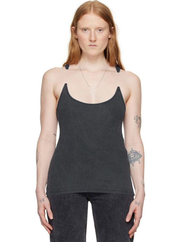 Women's Camisole with Padded Ribbed Knit Top-[Adult]-[Female]-2022 Online Blue Zone Planet